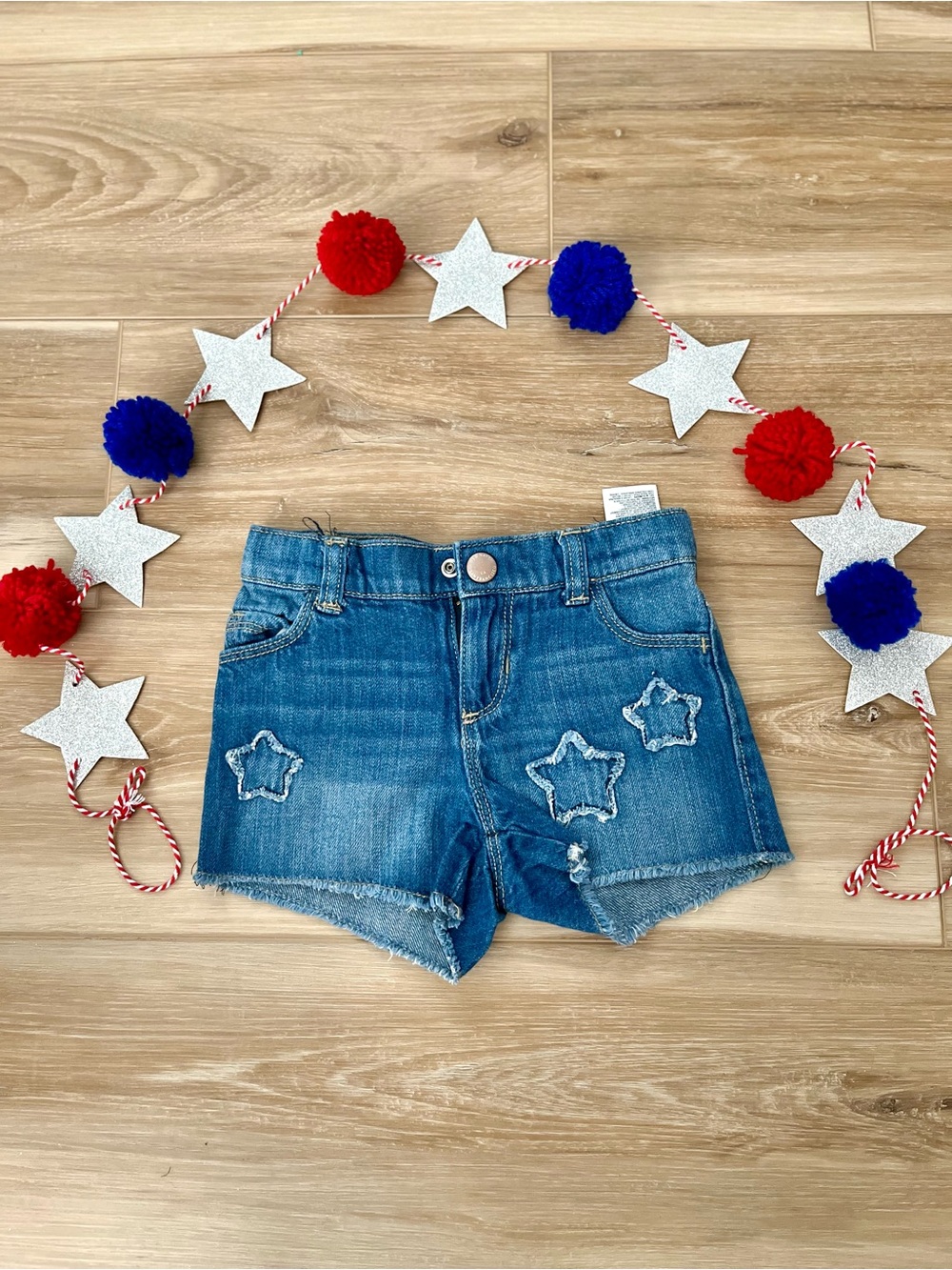 Denim Shorts with star patch design